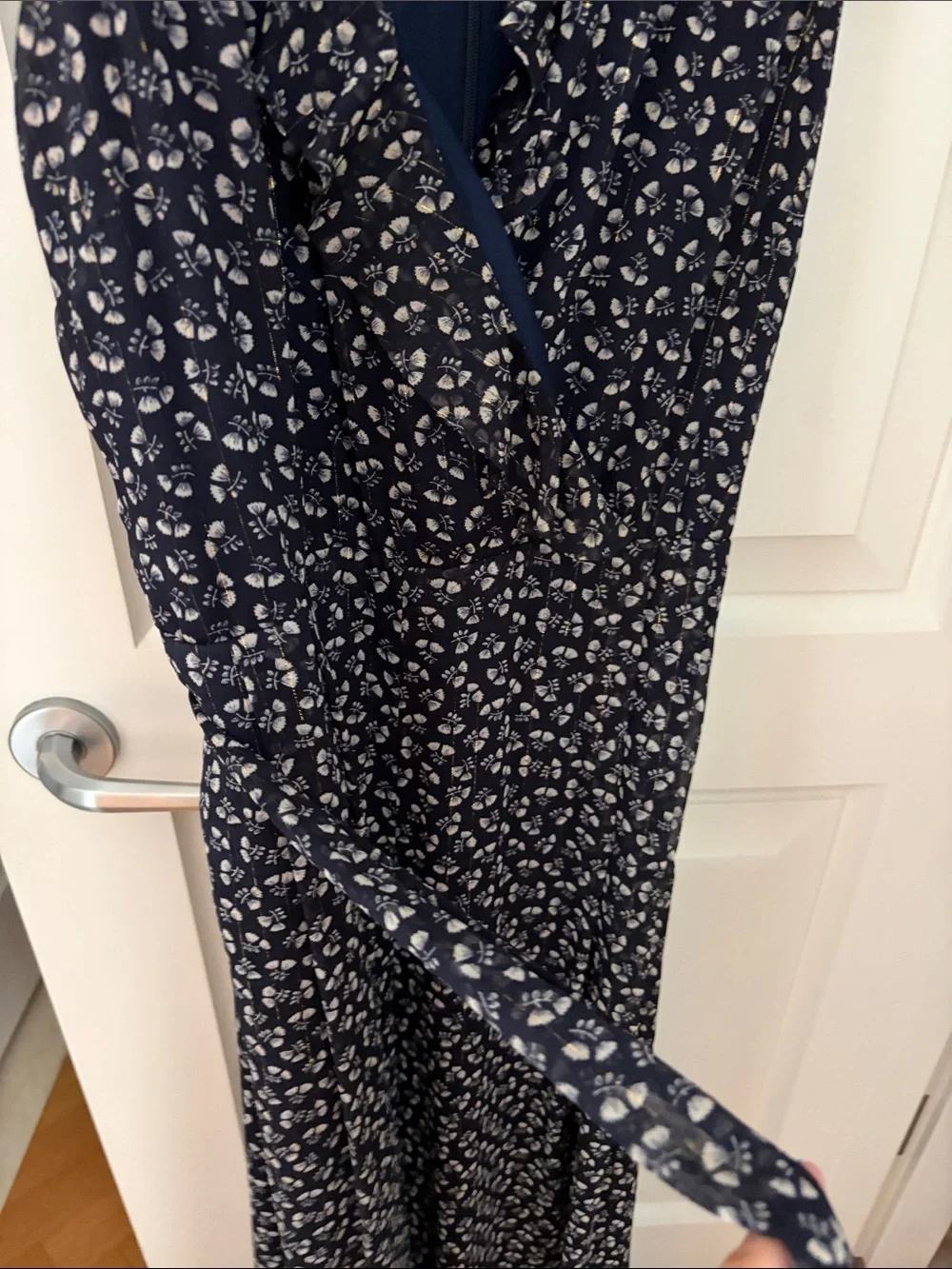 J. Crew Navy Sleeveless Floral Jumpsuit